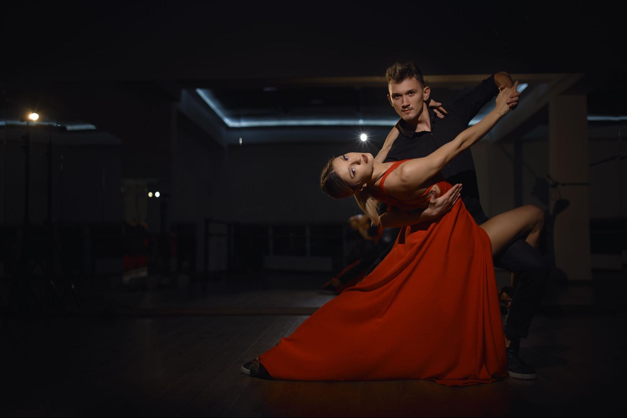 Salsa dancers learning, moving, and connecting at RF Dance