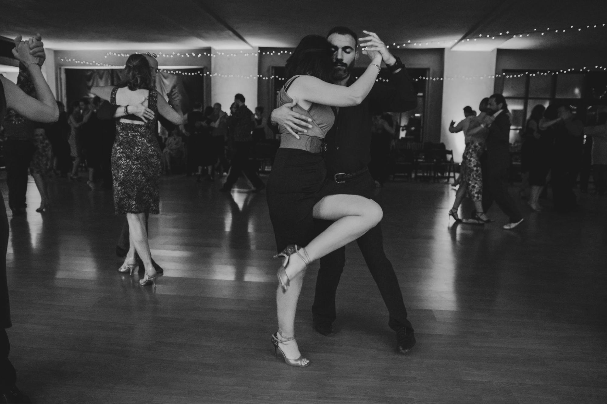 Salsa dancers enjoying an RF Dance social