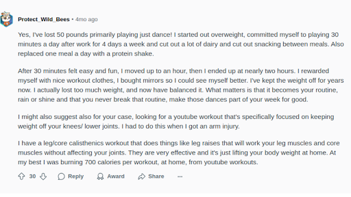 user comment